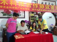恩平市科普示范基地恩平存善辣木公司与农科院和庆晖企业签约合作