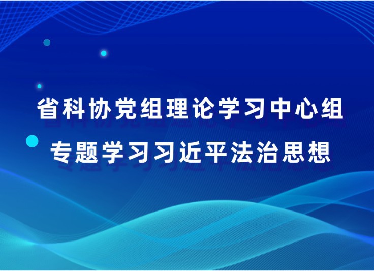 省科协党组理论学习中心组专题学习习近平法治思想